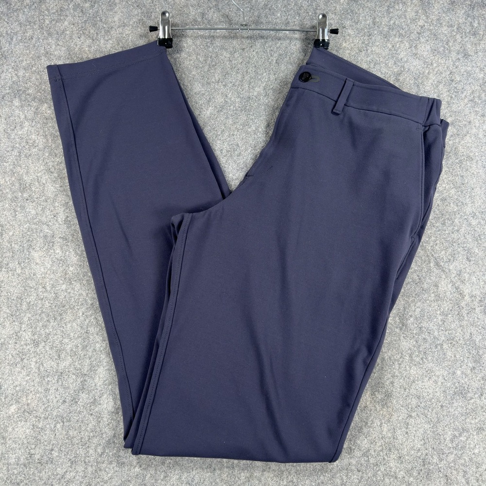 Public Rec Pants Mens 36x34 (Tag 36x36) Blue Knit Stretch Tech Chino Casual